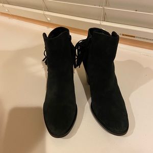 Black suede boots size 8